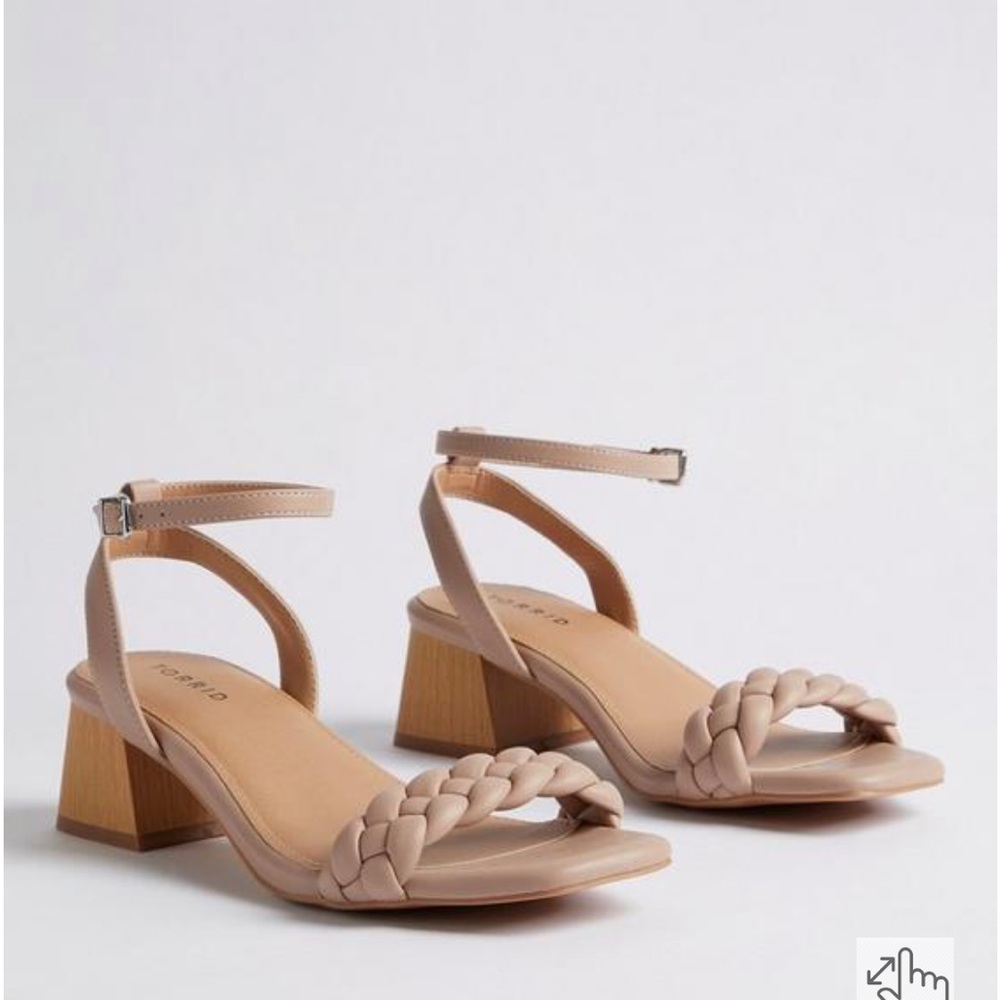 Torrid Braided Flare Heel Sandal (WW) wide fit